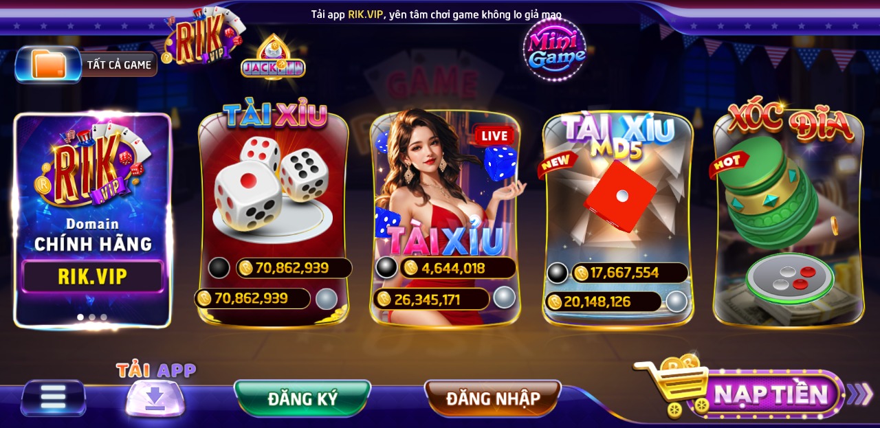 Rikvip: Sòng bài đánh bài online hàng đầu